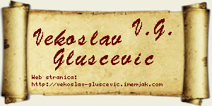 Vekoslav Gluščević vizit kartica
